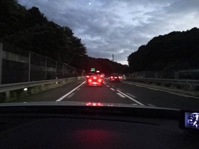 恵那IC手前で渋滞