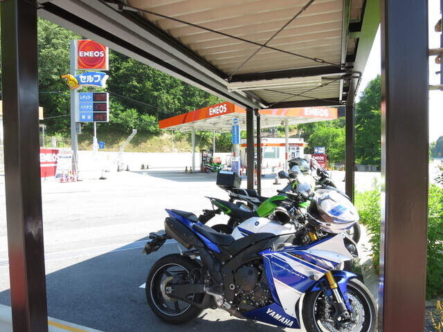 阿智PAに停車しているバイク達
